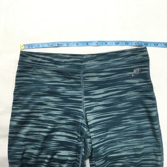 Nike Leggings Space Dye Mesh Panel Teal Activewear Athletic Running Women's XS - Picture 5 of 12